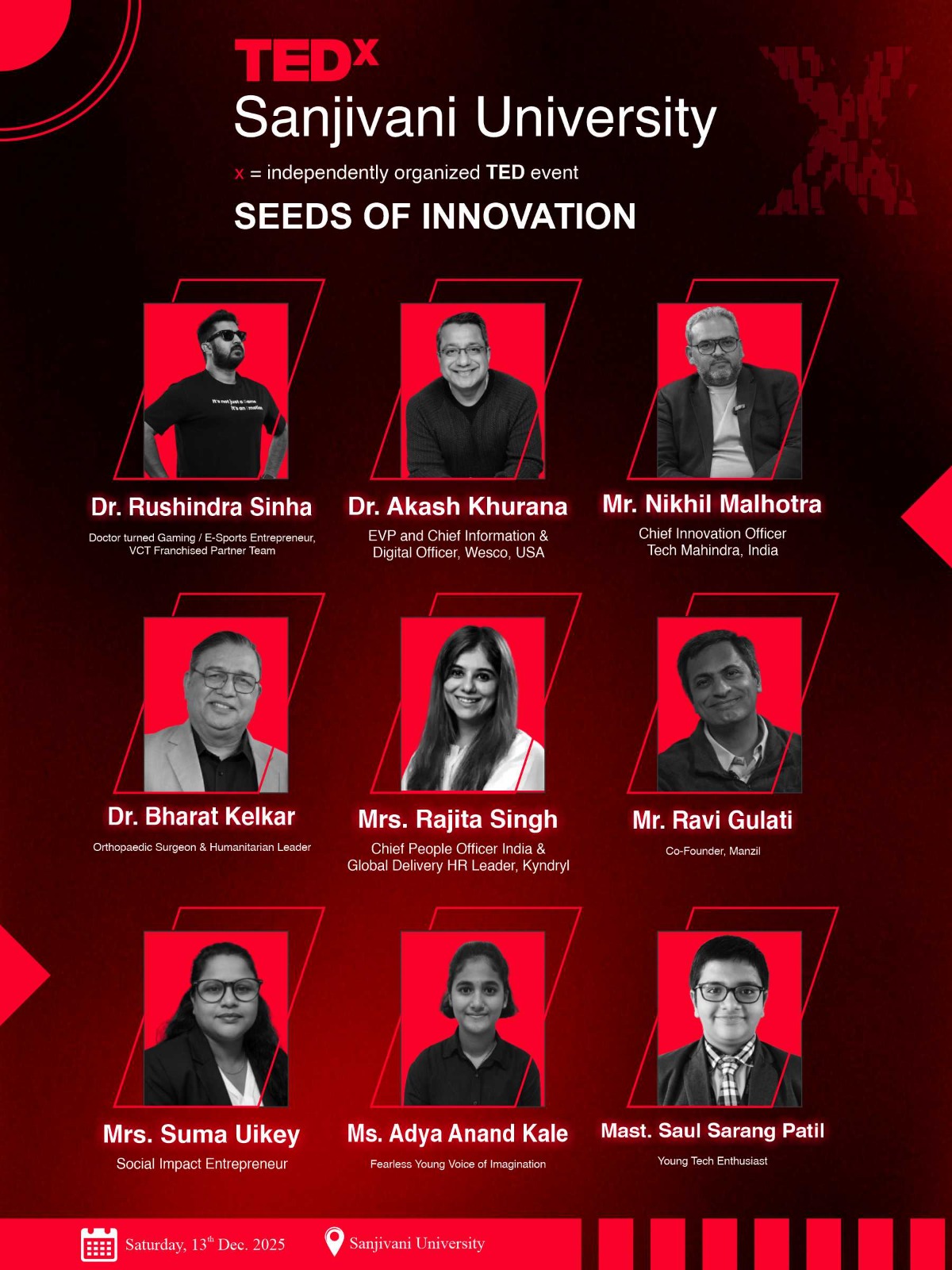 TEDxSanjivani University 2025 Theme: Seeds of Innovation